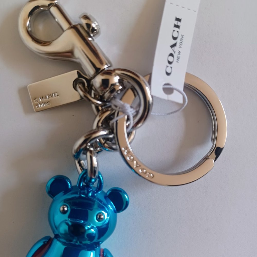NWT Coach x Marvel Captain America Bear Bag Charm 2755 - Picture 3 of 8